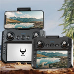 LinkMejor SG901 PRO & MAX GPS 5G WiFi FPV with 4.5inch LCD Screen Controller 720P HD Dual Camera Servo Gimbal 360° Obstacle Avoidance Brushless Foldable RC Drone Quadcopter RTF
