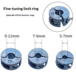 3Pcs MM/Inch Drill Bit Stop Collar Set Zinc Alloy High Precision Depth Control 6mm-10mm 1/4-3/8 Inch Wrench Included Tool Accessories