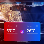 Car Front Windshield Sunshade Curtain Summer Heat Insulation Retractable Front Rear Window Sunshade Protector UV Reflective Film Car Sun Visor Cover