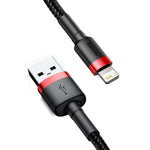 Baseus 2.4A USB-A to iP Cable Fast Charging Data Transmission Nylon Braided Core Line 0.5M/1M/2M/3M Long for iPhone 14 14Pro 14 Pro Max for iPad Pro