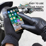 LinkMejor USB Electric Heated Thermostatic Gloves Waterproof PU Touchscreen Heated Gloves Winter Motorcycle Riding Hand Warm Gloves