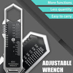LinkMejor Adjustable Wrench Multitool with 25 SAE and Metric Sizes One-Handed Operation Detachable Pocket Clip and Ultimate Portability