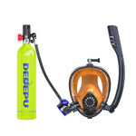 [US Direct] DEDEPU S5000PLUS-B 1L Scuba Tank Oxygen Diving Cylinder with 8-20 Minutes Respirator Breathing Portable Snorkeling Scuba Tank Kit with Snorkel Mask Adapter