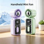 Tevorex K7 Portable Handheld Fan 199 Speed Levels Type C Fast Charging Rechargeable Mini Foldable Fan with LED Display for Travel Office