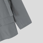 LinkMejor Mens Lace-Up Design Long Sleeve Blazer Fashion Loose Fit Solid Color Casual Suit for Male