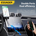 LinkMejor ES-CC15 45W 2-Port USB PD Car Charger Adapter USB-A+USB-C PD3.0 QC3.0 Support AFC FCP iP2.4A Fast Charging for iPhone 16 16 Pro 15 14 13 Pro Max for Huawei Pura X for Xiaomi 15pro for Samsung Galaxy S25 Ultra