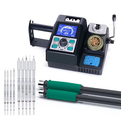LinkMejor 982 Soldering Iron Station Rapid Heating LCD Display Compatible C210 C245 Handles 90°C to 450°C Adjustable Temperature Compact Design Professional Welding
