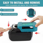 1pc For Makita 18V With USB With Type-C Battery Holder For Makita 18V Battery BL1840 BL1850 BL1860 Charger Adapter Fast Charging