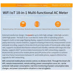 LinkMejor WiFi Networking Curve Meter AT24CB W Digital Power Monitor 100A AC 50 320V Bluetooth BLE SPP Protocol Smart Life App Energy Usage Tracking Real Time Data Insights