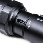 LinkMejor P80 P9 LED 1300LM Flashlight Double Switch 4 Modes Type-C Rechargeable Waterproof Mini Pocket Tactical Torch