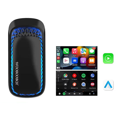 Wooboobox Z1RGB Wireless Carplay Android Auto Adapter Smart Box Plug And Play Bluetooth WiFi Fast Connect Universal For Wired Apple Carplay Cars