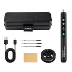 LinkMejor Soldering Iron Kit Type-C Rechargeable Compact 15W 200-450℃ Rapid Heating Adjustable Temperature Welding Tool Electronic Repair