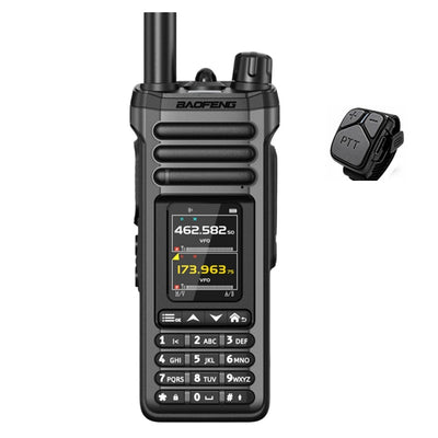 LinkMejor SW-9 10W Full-Band Walkie Talkie 1000 Channels 10 Zones 144-148 MHz VHF 420-450 MHz UHF FM AM NOAA Bluetooth Portable Handheld Two-Way Radio with Color Display for Safety Communication