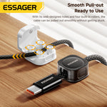 LinkMejor ES-ZL01 Magnetic Cable Organizer Desk Cord Management Holder Wall Mount Charging Wire Clip Universal Fit Up to 7.3mm Adhesive Mount Cable Keeper