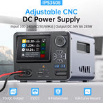 LinkMejor IPS3608 Smart Power Supply Adjustable DC 36V 8A 285W USB-C PD 3.0 QC 3.0 Fast Charging Multi-Protocol Precision