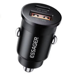 LinkMejor ES-CC15 45W 2-Port USB PD Car Charger Adapter USB-A+USB-C PD3.0 QC3.0 Support AFC FCP iP2.4A Fast Charging for iPhone 16 16 Pro 15 14 13 Pro Max for Huawei Pura X for Xiaomi 15pro for Samsung Galaxy S25 Ultra