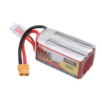 LinkMejor 14.8V 2000mAh 95C 4S LiPo Battery XT60 Plug for RC Drone