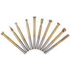 LinkMejor 20Pcs Titanium Coated Rotary File Cutters HSS Mini Burr Wood Working Milling Carving Rasp Drill Bits
