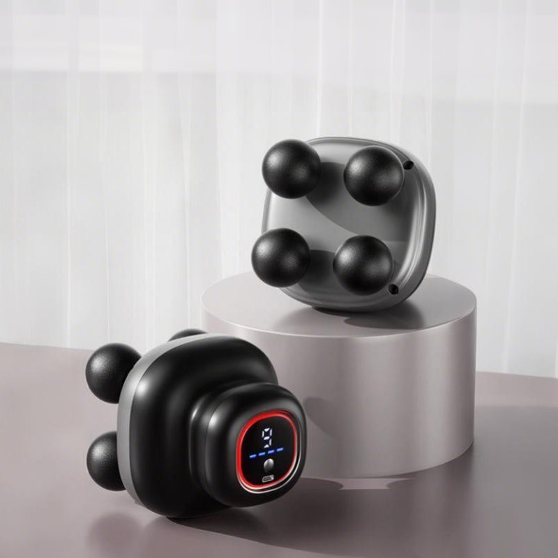4-Head Massage Gun with 9 Speeds Deep Tissue Percussion 28kg Force 1200mAh Battery Body Muscle Relaxation Tool