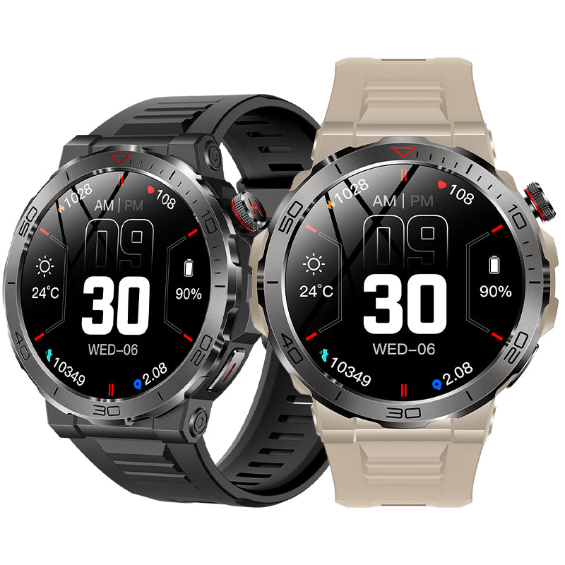MK68 1.43inch AMOLED Display Compass bluetooth Call Heart Rate Blood Oxygen Monitor Stress Testing Women's Health Sleep Monitoring Multi-sport Modes Music Playback IP68 Waterproof Smart Watch