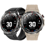 MK68 1.43inch AMOLED Display Compass bluetooth Call Heart Rate Blood Oxygen Monitor Stress Testing Women's Health Sleep Monitoring Multi-sport Modes Music Playback IP68 Waterproof Smart Watch