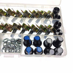 20PCS/Box WH148 15MM Potentiometer Kit with Knobs Knurled Shaft Linear Rotary Taper Potentiometer B5K/10K/20K/50K/100K