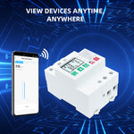 Tuya Smart Leakage Circuit Breaker WIFI Energy Meter Kwh Metering Switch Timer with Voltage Current and Leakage Protection APP Control
