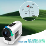 LinkMejor CT-1200 Golf Rangefinder 6X Zoom Magnification 1312 Yards Slope Compensation Color Display Flagpole Lock Rechargeable Waterproof Golf Accessories