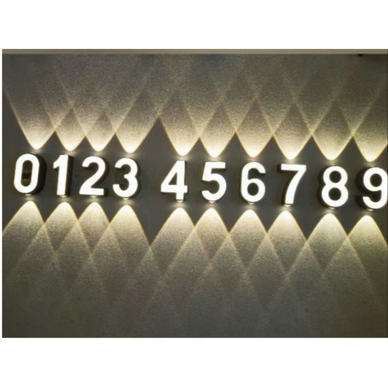 LinkMejor Wall Lamp AC85~265V 7W Digit Number IP65 Waterproof Outdoor Wall Lamp Modern Style LinkMejor Lamp