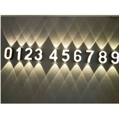 LinkMejor Wall Lamp AC85~265V 7W Digit Number IP65 Waterproof Outdoor Wall Lamp Modern Style LinkMejor Lamp