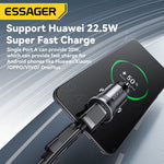 LinkMejor ES-CC15 45W 2-Port USB PD Car Charger Adapter USB-A+USB-C PD3.0 QC3.0 Support AFC FCP iP2.4A Fast Charging for iPhone 16 16 Pro 15 14 13 Pro Max for Huawei Pura X for Xiaomi 15pro for Samsung Galaxy S25 Ultra