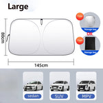 LinkMejor Car Sunshade Windshield Heat Insulation Sunscreen Baffle Car Front Window Sunshade Summer Curtain Car Sunshade