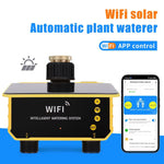 Smart WiFi Solar Irrigation Controller Dual Outlet Automatic Watering Timer Rain Sensor App Remote Control Garden Lawn Pool Sprinkler System 2CH IPX5