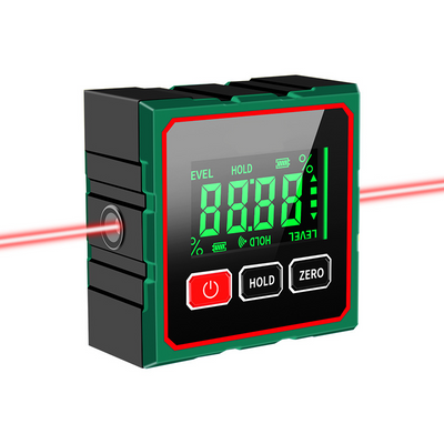 CZDang Digital Display Inclinometer Four-sided magnet Angle Finder Bevel Gauge Protractor with 1.8"FSTN Screen Rechargeable Battery Four-Sided Magnets Type-C Charging