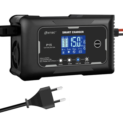 LinkMejor 15A/20A Smart Battery Charger Automatic Pulse Repair Charge for Lead-Acid Lithium LiFePO4 Battery Car Motorcycle Charger
