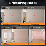EU Direct CIGMAN CD-80 Laser Tape Measure 80M Digital Measuring Device LCD Backlit Rechargeable USB-C Tilt Angle Measurement Multiple Modes Precision Tool