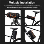 LinkMejor 2.5L Multi-functional Bike Handlebar Bag Portable Reflective Large Capacity Storage Shoulder Bag Bicycle Bag for Outdoor Cycling