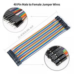 40 Pin Jumper Cable Male to Female/Male to Male/Female to Female 10cm 20cm 30cm Nickel Plated Copper Rainbow Color Wires