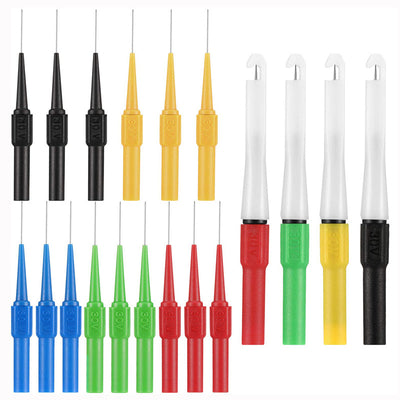 Multimeter Test Probe Needle Set 4mm Banana Socket ABS Stainless Steel Sharp Testing Tips Electrical Inspection Tool Multicolor