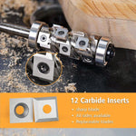 Top&Bottom Bearing Flush Trim Router Bit 1/2 Shank with 12PCS Carbide Inserts Woodworking Templates Patterns Bits Industrial Grade Trimmer Cutting Tools