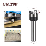 1Pcs Flush Trim Router Bit 3-Flute Tungsten Carbide 1/4 Inch Shank Top Bearing Pattern Bit for Woodworking
