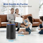 [US Direct]STEALTH Air Purifiers for Large Room Up to 673ft², H13 True HEPA Filter, Ozone Free Auto Function Ultra-Quiet Sleep Mode, Remove 99.97% of Pet Dander and Dust Smoke Pollen, for Home Office Kitchen