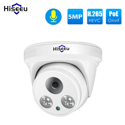 LinkMejor HC615-P-3.6 5MP 1920P POE IP Camera H.265 Audio Dome Camera ONVIF Motion Detect for PoE NVR App View