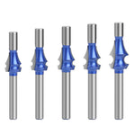 8mm Tungsten Carbide Router Bits Set Woodworking Cutter Tools Double Bearing R1.5 R2 R2.5 R3 R4 Smooth Cutting Edges