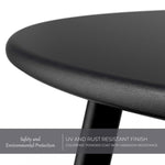 Xmund Round Side Table Coffee Table Round Garden Side Table Outdoor Lightweight Stable Easy Assembly Small Sofa Table Ideal For Outdoors Living Room Bedroom Office