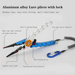 LinkMejor Fishing Pliers Line Cutter Split Ring Multi-Purpose Cutter With Coiled Lanyard Buckle Tool For Outdoor Saltwater Freshwater Fishing