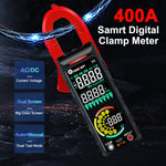 AV TOOLTOP X6 Digital Clamp Meter 400A High Precision AC/DC Current Measure with Live Wire Recognition NCV Induction Detection Dual VA Color Screen