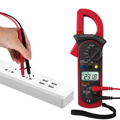 LinkMejor ST201 Digital Multimeter Clamp Ammeter Transistor Tester Capacitor Tester Power Test Automotive Voltage Tester