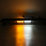12V 28" 54LED Car Roof Double Side Emergency Strobe Flash Light Lamp Bar White and Amber For Car Truck Boat