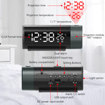 LinkMejor LED Digital Projection Alarm Clock with Projection on Ceiling Wall / Snooze / Temperature Display / External USB Power Supply For Bedroom